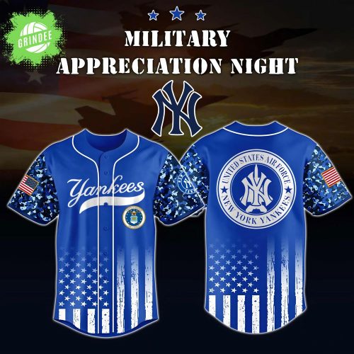 New York Yankees x US Air Force Night Jersey 2025 – Limited MLB 3D Shirt