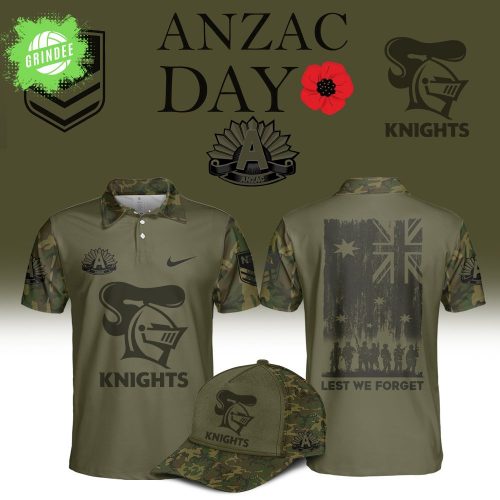 Newcastle Knights ANZAC Day Polo Shirt – 2025 Edition