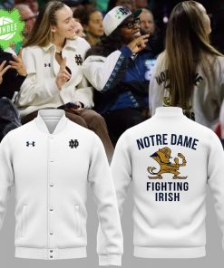 Notre Dame All-White Bomber Jacket 2025 Limited Edition