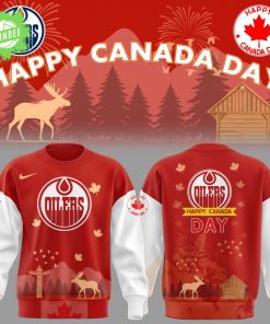 Oilers x Happy Canada Day 2025 Sweatshirt
