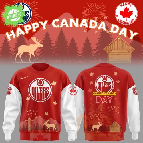 Oilers x Happy Canada Day 2025 Sweatshirt
