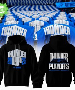 Oklahoma City Thunder Playoff 2025 Black Hoodie – NBA Basketball Hoodie