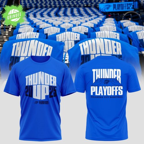 Oklahoma City Thunder Playoff 2025 Blue T-Shirt – Official Fan Shirt