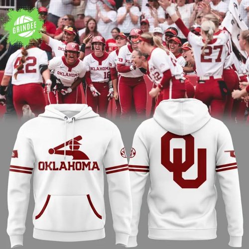Oklahoma Softball White Hoodie 2025 – NCAA Women’s Softball Team Apparel