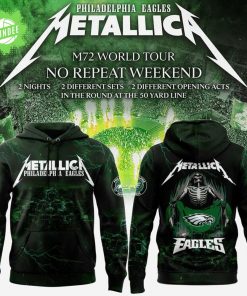 Philadelphia Eagles x Metallica M72 World Tour Hoodie 2025 Limited Edition