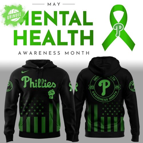 Philadelphia Phillies Mental Health Awareness 2025 Hoodie – Tribute Support Gear