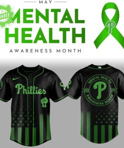 Philadelphia Phillies Mental Health Awareness 2025 Jersey – Awareness Baseball Gear