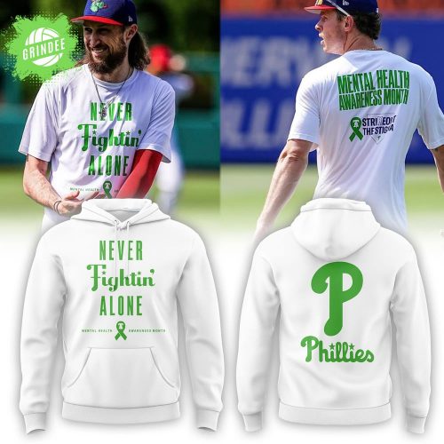 Philadelphia Phillies Mental Health Awareness Night 2025 White Hoodie