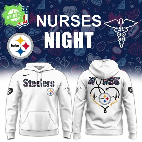 Pittsburgh Steelers Nurses Appreciation White Hoodie – 2025 Edition
