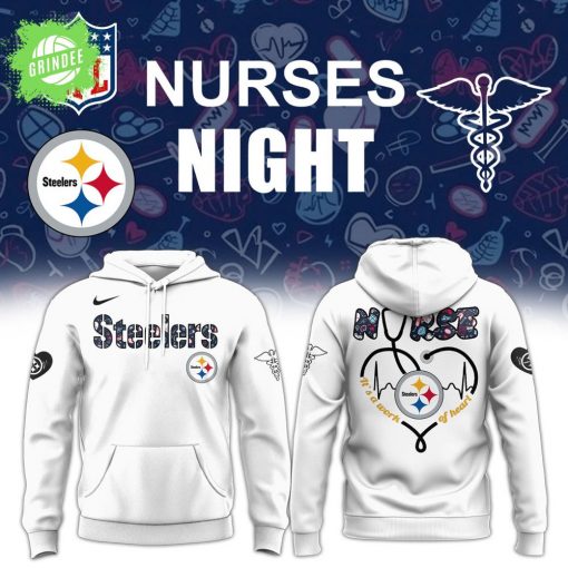 Pittsburgh Steelers Nurses Appreciation White Hoodie – 2025 Edition