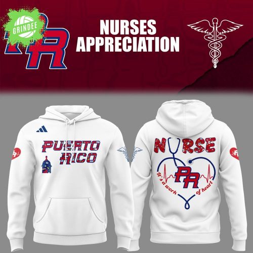 Puerto Rico Baseball Nurse Appreciation White Hoodie – 2025 Limited Edition