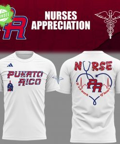 Puerto Rico Baseball Nurse Appreciation White T-Shirt – Limited Edition