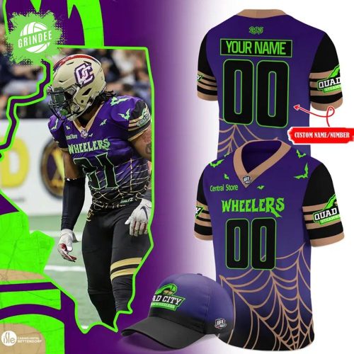 Quad City Steamwheelers Halloween Football Jersey 2025 – Indoor Football Spooky Edition