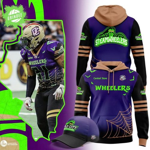 Quad City Steamwheelers Halloween Hoodie 2025 – IFL Halloween Special Sweatshirt