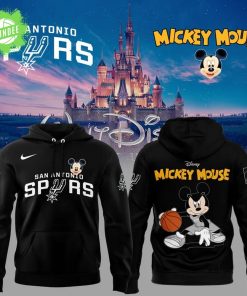 San Antonio Spurs x Mickey Mouse Black Hoodie – Disney Crossover Edition