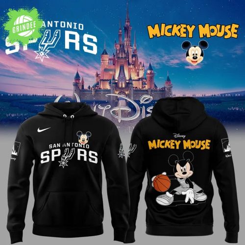 San Antonio Spurs x Mickey Mouse Black Hoodie – Disney Crossover Edition