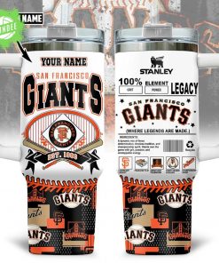 San Francisco Giants Custom Stanley Tumbler – Personalized Name MLB Fan Mug