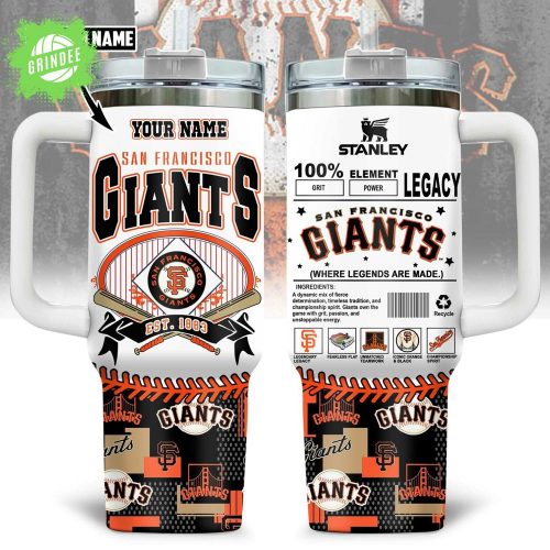 San Francisco Giants Custom Stanley Tumbler – Personalized Name MLB Fan Mug