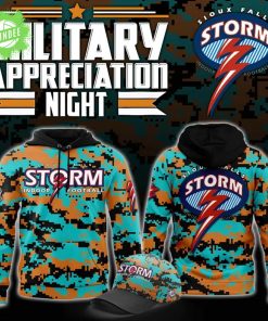 Sioux Falls Storm Military Nights Hoodie 2025 – Patriotic Indoor Football Gear