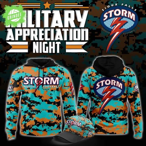 Sioux Falls Storm Military Nights Hoodie 2025 – Patriotic Indoor Football Gear