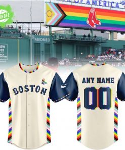 Special New Pride Red Sox Logo Jersey Custom Name Numbers