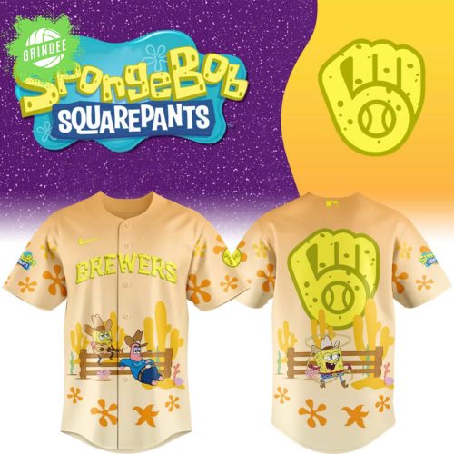 SpongeBob SquarePants x Milwaukee Brewers Baseball Jersey 2025