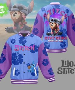 Stitch Hawaiian Bomber Jacket – Stay Weird Forever Fun Lilo & Stitch Jacket