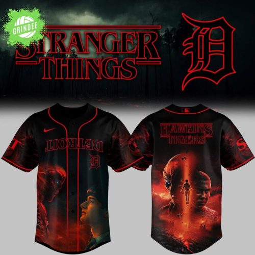 Stranger Things x Detroit Tigers Baseball Jersey 2025 Special Edition