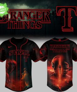 Stranger Things x Texas Rangers Baseball Jersey 2025 Exclusive Edition