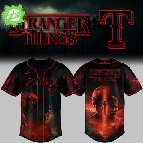 Stranger Things x Texas Rangers Baseball Jersey 2025 Exclusive Edition