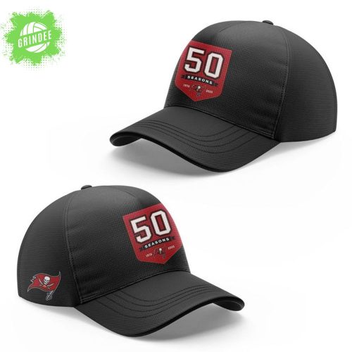 Tampa Bay Buccaneers Celebrate the legacy of 50 Seasons Hoodie 2025 Black