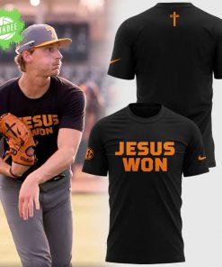 Tennessee Baseball JESUS WON 2025 Faith-Based T-Shirt