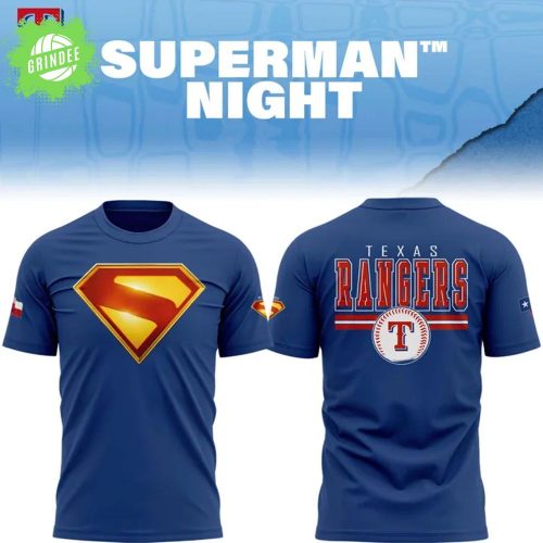 Texas Rangers Superman Night 2025 Special Edition T-Shirt