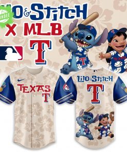 Texas Rangers x Lilo & Stitch 2025 Baseball Jersey Combo