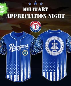 Texas Rangers x US Air Force Night Jersey 2025 – Baseball Salute Edition