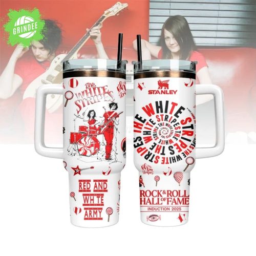 The White Stripes x Rock & Roll Hall of Fame Stanley Tumbler – 40oz Custom Fan Mug