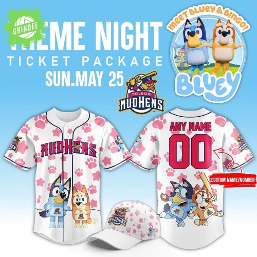 Toledo Mud Hens x Bluey 2025 Baseball Jersey V2