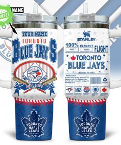Toronto Blue Jays Custom Stanley Tumbler – Personalized Name MLB Fan Mug