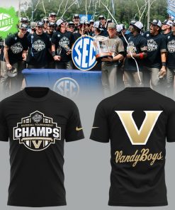 Vanderbilt Baseball x 2025 SEC BASEBALL TOURNAMENT CHAMPS TShirt