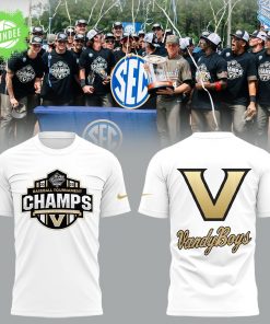 Vanderbilt Baseball x 2025 SEC BASEBALL TOURNAMENT CHAMPS White TShirt