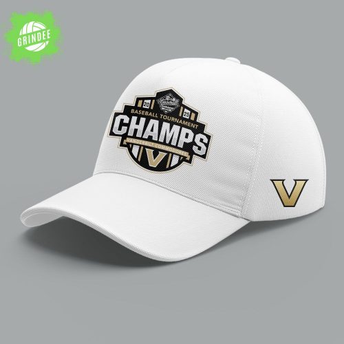Vanderbilt Baseball x 2025 SEC BASEBALL TOURNAMENT CHAMPS White TShirt