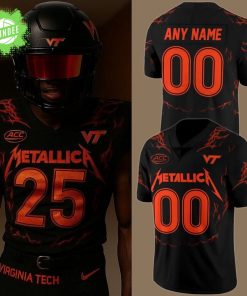 Virginia Tech Football x Metallica 2025 Football Jersey – Rock & Sports Crossover