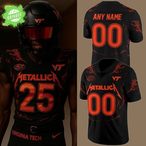 Virginia Tech Football x Metallica 2025 Football Jersey – Rock & Sports Crossover