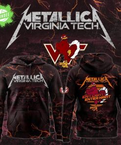 Virginia Tech Football x Metallica Hoodie 2025 – Music Fan Edition