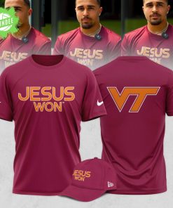 Virginia Tech Hokies Jesus Won Red T-Shirt – Faith & School Spirit