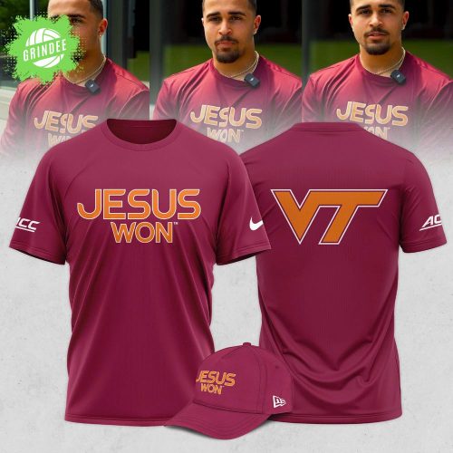 Virginia Tech Hokies Jesus Won Red T-Shirt – Faith & School Spirit