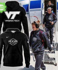 Virginia Tech Hokies Softball Black and White Fan Hoodie