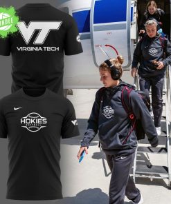 Virginia Tech Hokies Softball Black and White Fan T-Shirt
