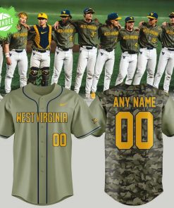 West Virginia Mountaineers 2025 Baseball Jersey – Custom Name & Number