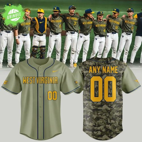 West Virginia Mountaineers 2025 Baseball Jersey – Custom Name & Number